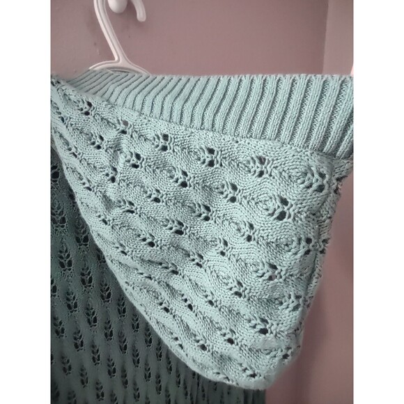 Evy's Tree Women's The Bernadette 100% Cotton XL Knit Cardigan Dusty Green - Picture 7 of 9